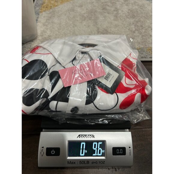 Loudmouth Fancy Fire Coral Golf Polo Shirt White Multi Sz XXL Performance NWT - Picture 10 of 10